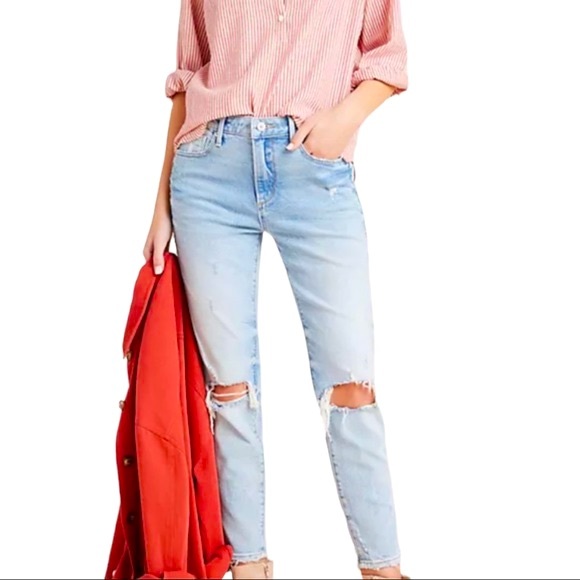 Driftwood x Free People Gizelle 27 High-Rise Embroidered Skinny Jeans New - Picture 6 of 15